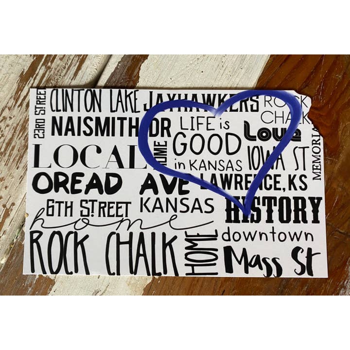 Ansichtkaart „Het leven is goed in Kansas” voor wholesale door Something Beautiful