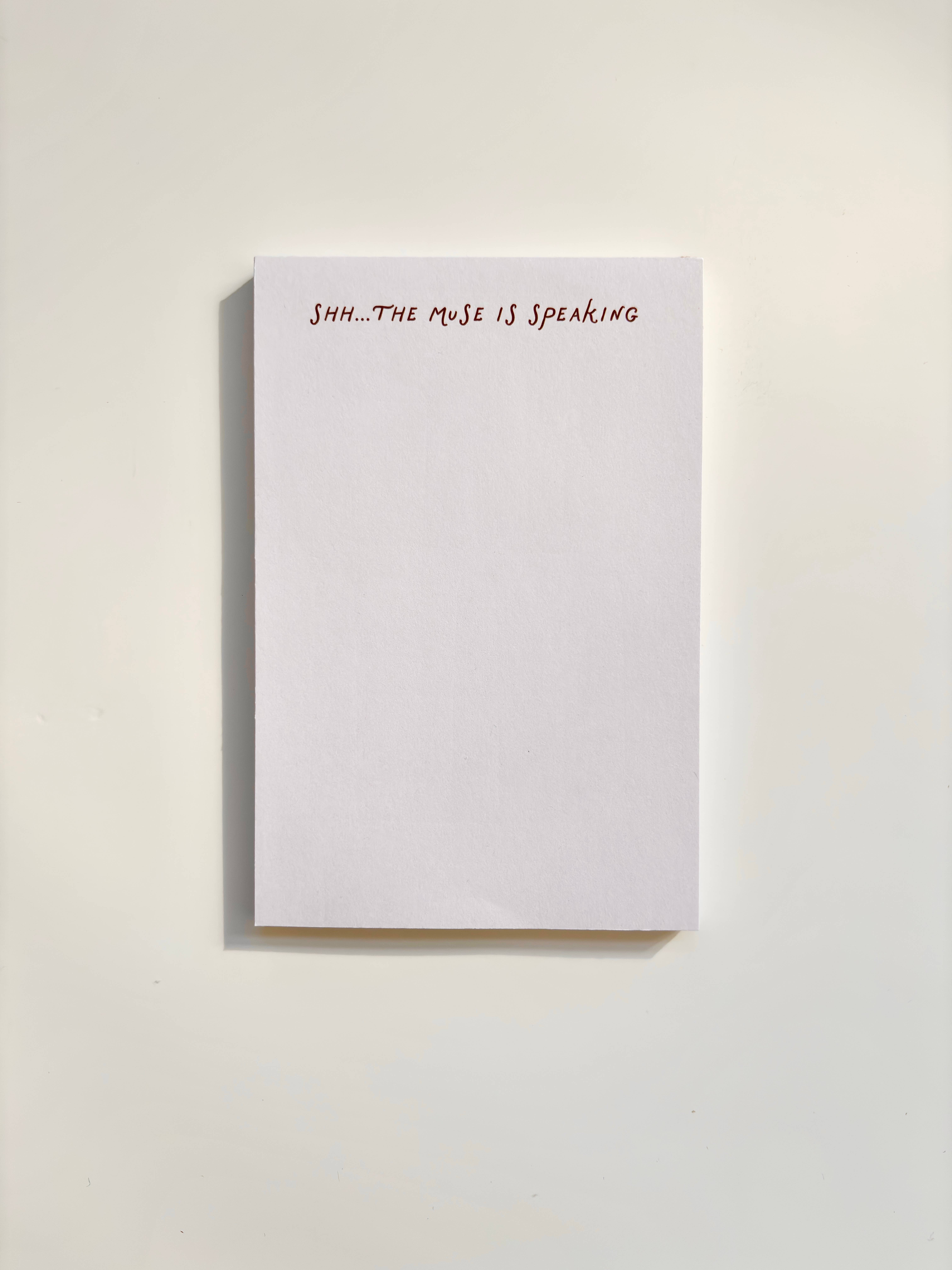 coux coux creative - Wholesale Notepad - Shh...The Muse is Speaking Notepad1