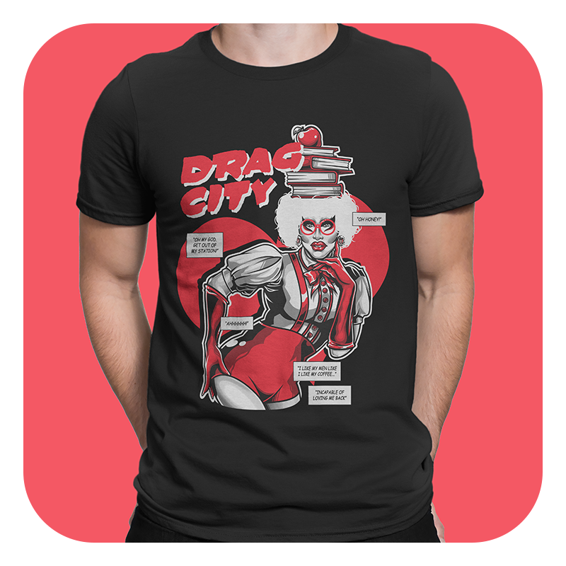 Gilles Bone Illustrations - Wholesale T-Shirt (Graphic) - Unisex - Drag City Trixie Mattel T-Shirt0