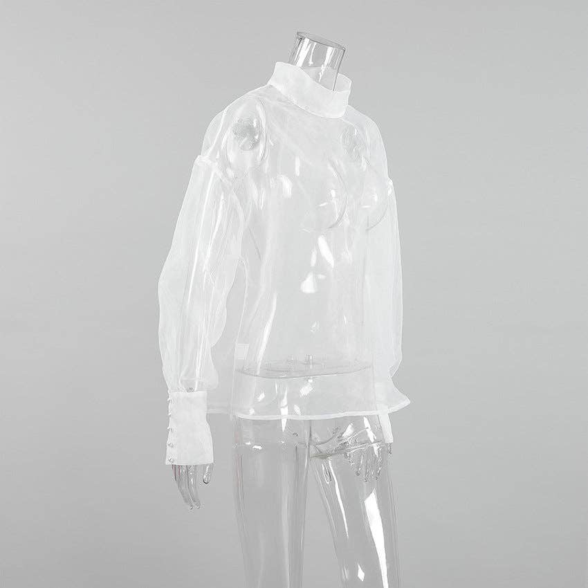 Marayn - Wholesale Blouse - Women's - Sheer Temptation Luxe Mesh Top Spring 202519