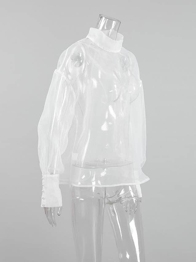 Marayn - Wholesale Blouse - Women's - Sheer Temptation Luxe Mesh Top Spring 202519