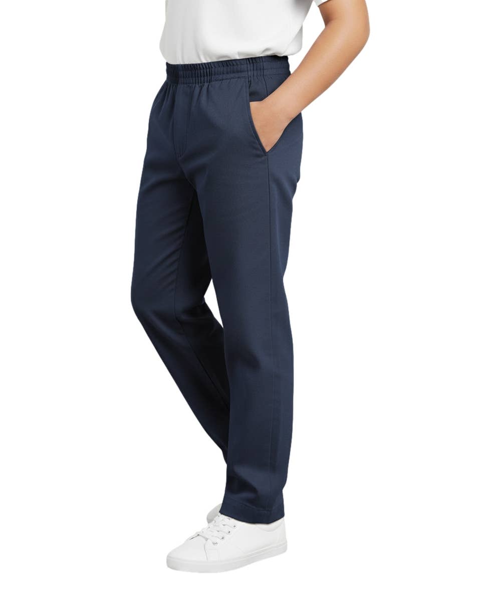 Boy Uniform all Elastic Waist Pants Navy for wholesale on Faire4