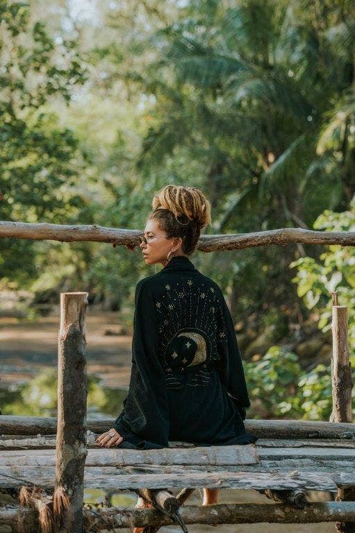 Isla Sol - Wholesale Kimono – Women's - Sunset Kimono - Sunset Dreams/Black5