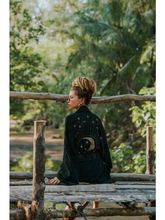 Isla Sol - Wholesale Kimono – Women's - Sunset Kimono - Sunset Dreams/Black5