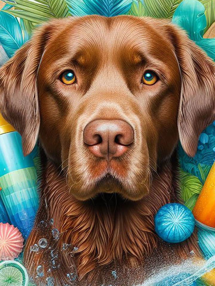 Chesapeake Bay Retriever - Serviette de plage en microfibre pour la vente par Best of Breed Products