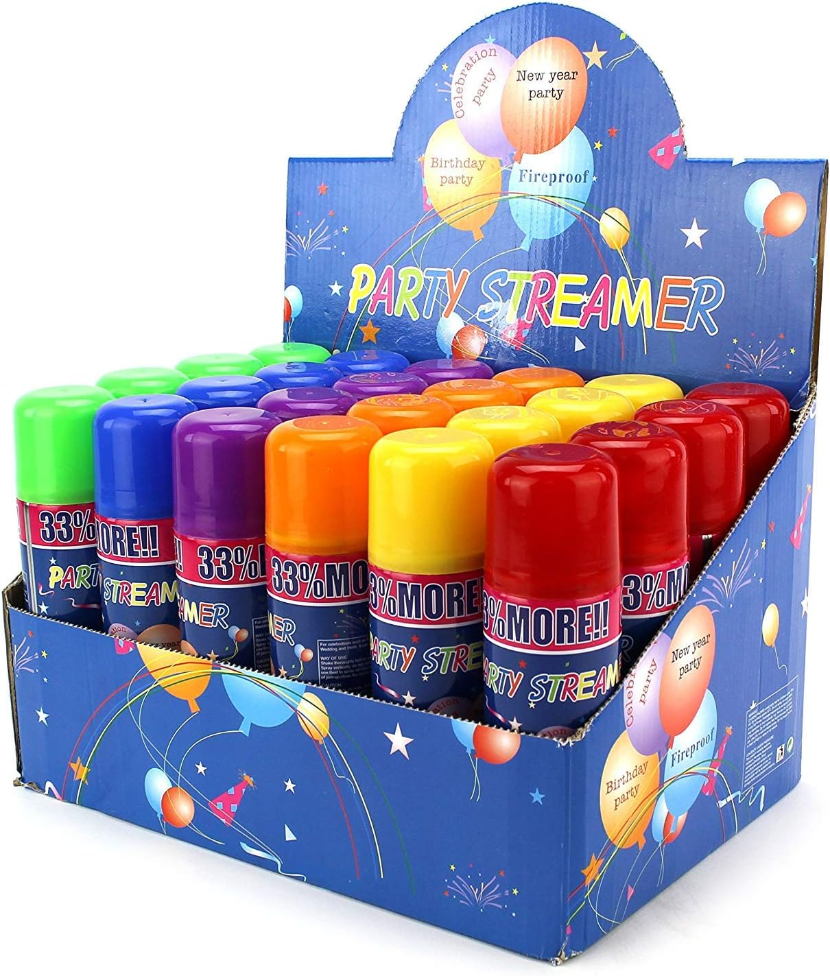 AJ TOYS & GAMES - Wholesale Party Favor - Fun Party String Streamer Spray In A Can 3 oz per bottle7