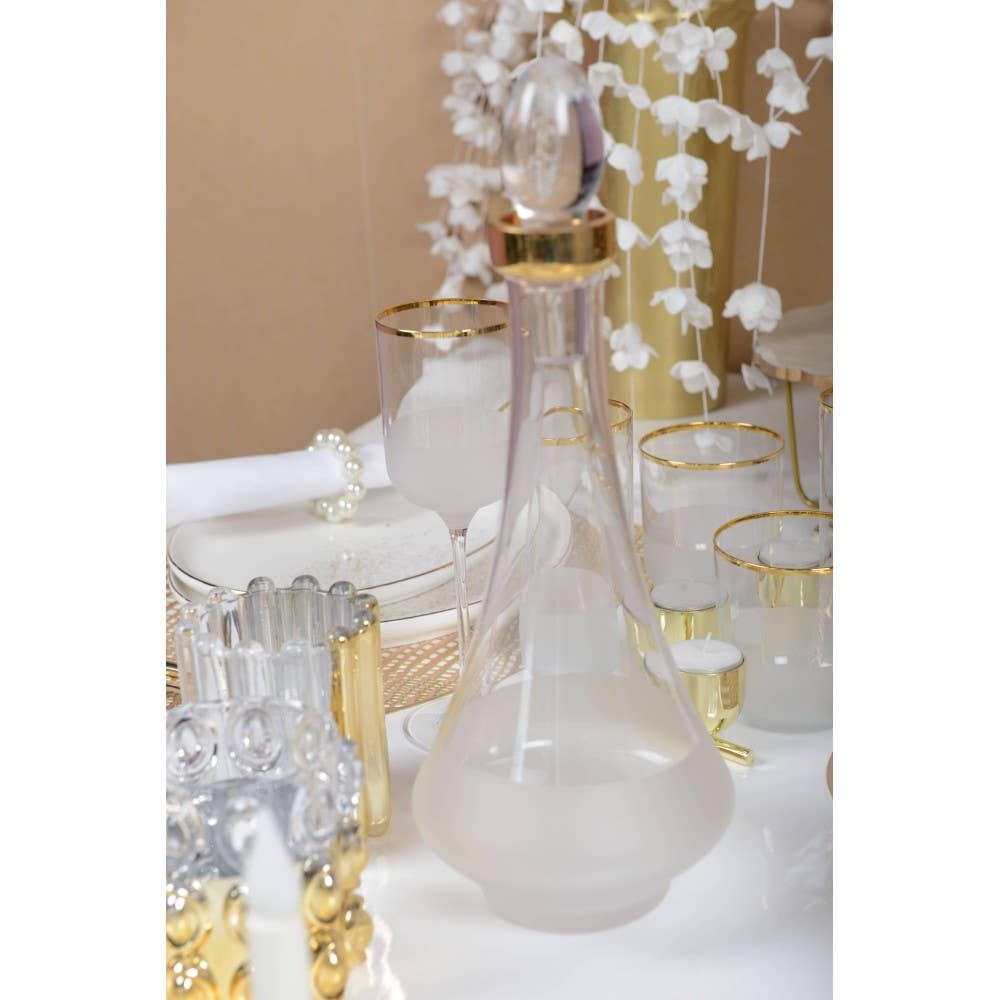 AULICA - Vente Carafe - Carafe bord doré Nish1