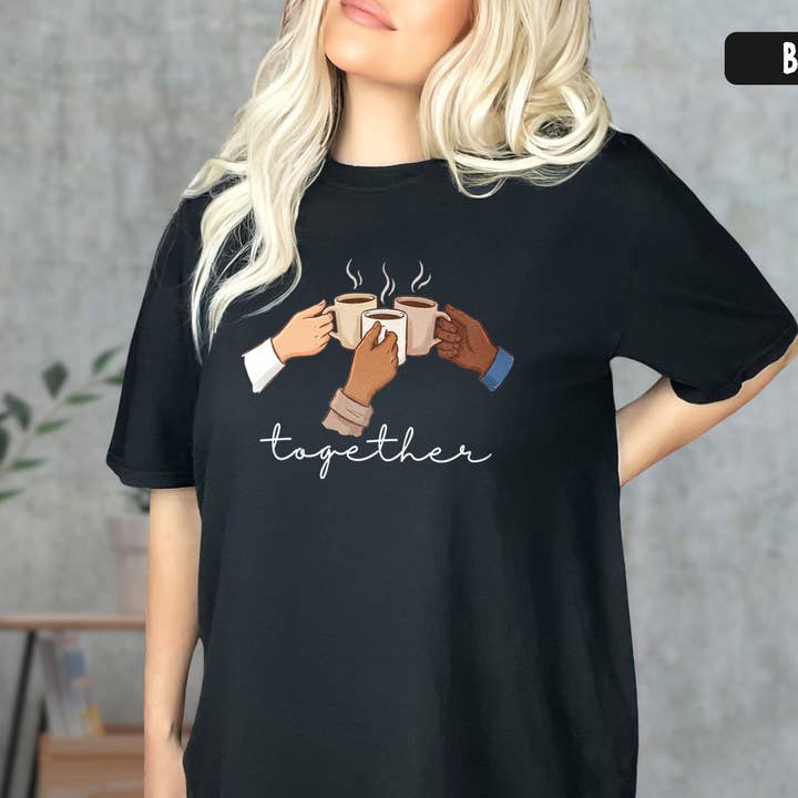 Human Rights Unity Shirt Inclusive Coffee Diversity Gift Top for wholesale by Vivtrek