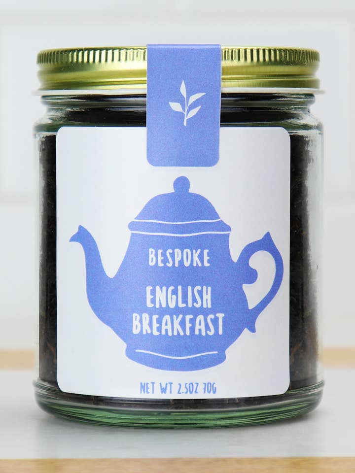 English Breakfast Tea in Glass Jars - Premium Loose Leaf for wholesale by Bespoke Provisions