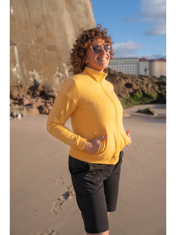 SPORT LUXURY - Wholesale Athletic Jacket - Women's - Jacket With Gold Piping on Collar and Sleeve5