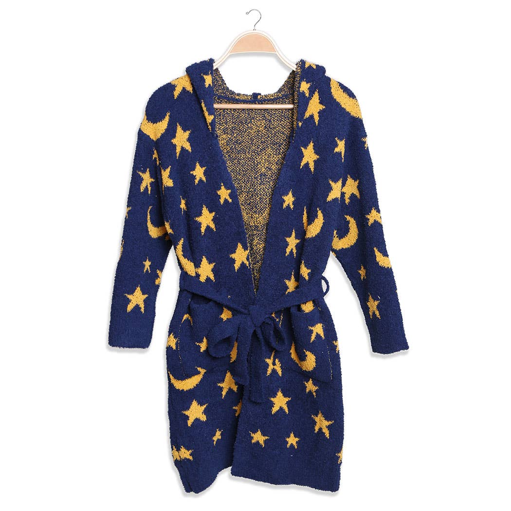 Fashion City - Wholesale Robe - Kids - Children's Multi Print Luxury Soft Hooded Robe0