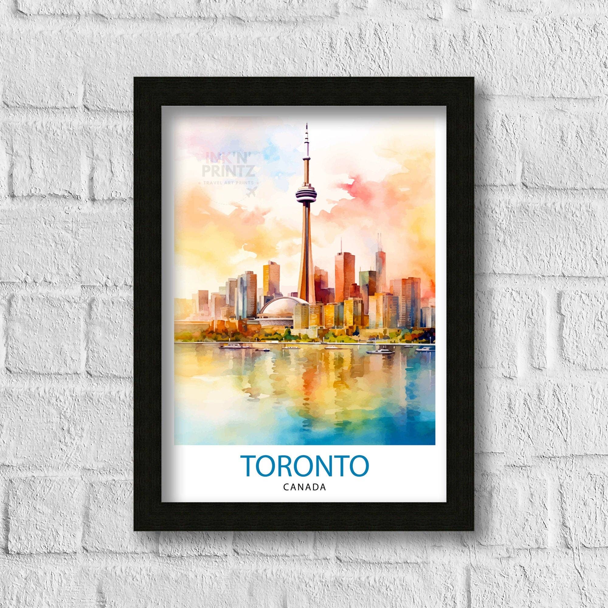 InkNPrintz – wholesale Art print – Toronto Canada Travel Poster Toronto Wall Art Canada Illustration Travel Poster Gift for Toronto Lover Canada Home Decor2