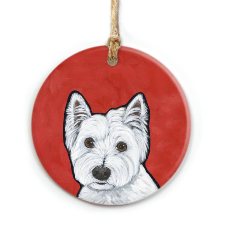 Westie Ornament for wholesale by The Cheery Pet