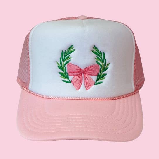 Bow & Wreath Trucker Hat for wholesale by Camel Threads