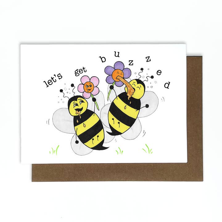 Buzzed Bees Greeting Card for wholesale by Cole-Yoni Inc.