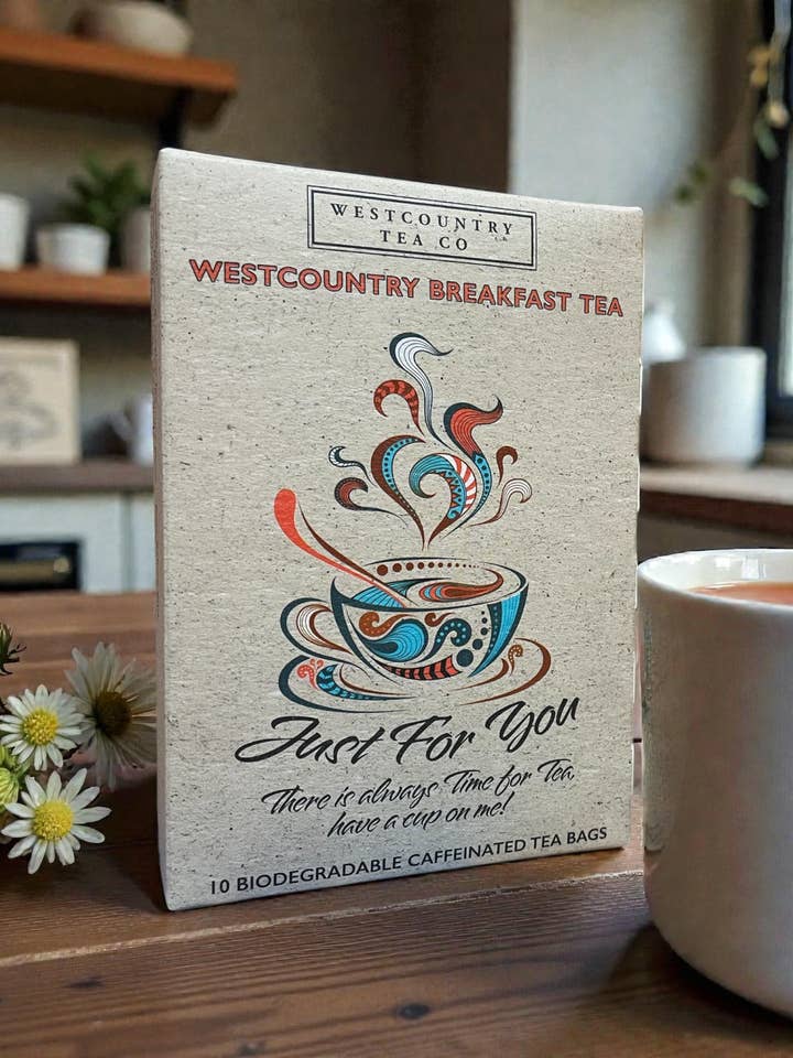 Westcountry Breakfast Tea Just For You novelTEAcard Gift for wholesale by Westcountry Tea Co.