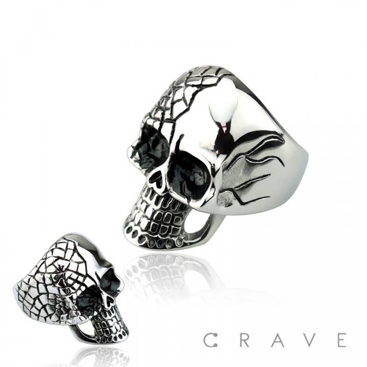 SS TRIBAL VERBRIJZELDE SCHEDEL RING voor wholesale door CRAVE