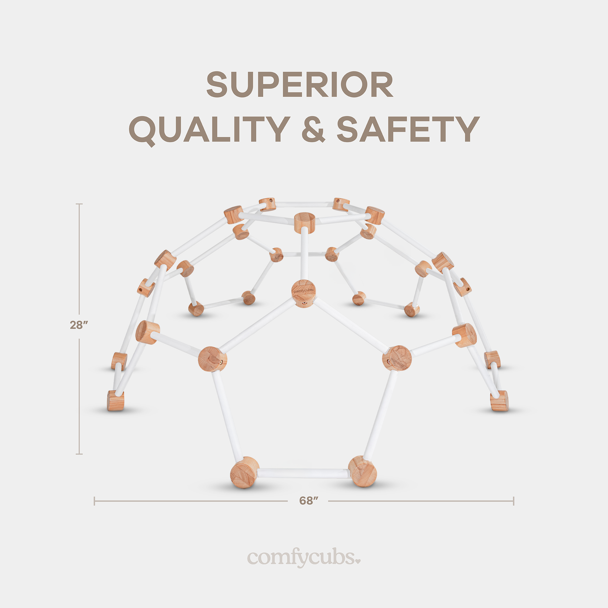 Comfy Cubs - Wholesale Wood Toy - Kids - Wooden Toddler Play Gym, Montessori Climber by Comfy Cubs19