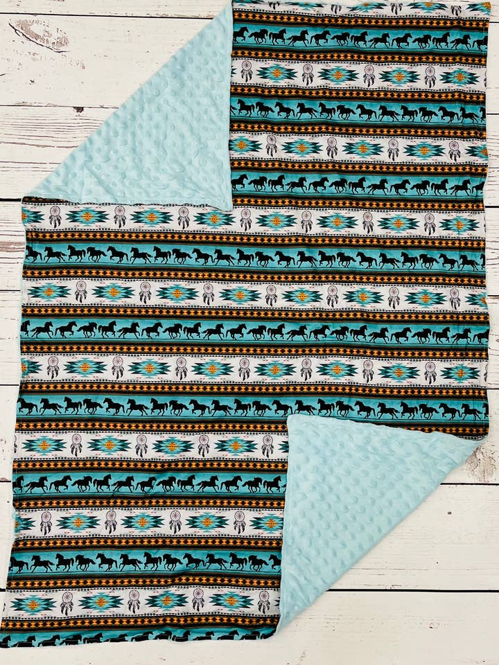 Couverture occidentale à motif aztèque pour poulain pour la vente par sassy kids palace