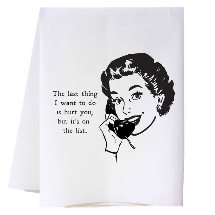On The List Kitchen Towel for wholesale by Cora & Pate