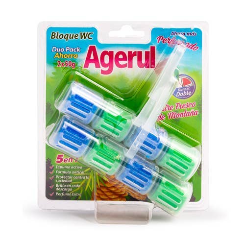 Rim Block Toilet Montain Fresh Scent. 10 units. Duo Pack for wholesale by Agerul