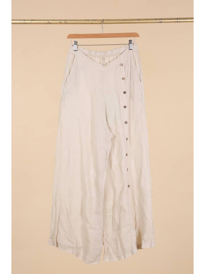 la maison des fibres naturelles – Engroshandel Bukser - Dame – Knapbukser med lige ben 9320 100%LIN12