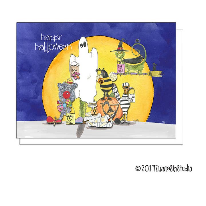 Southwest Desert Critters | Carte d'Halloween pour la vente par Zinnia Sky Studio LLC