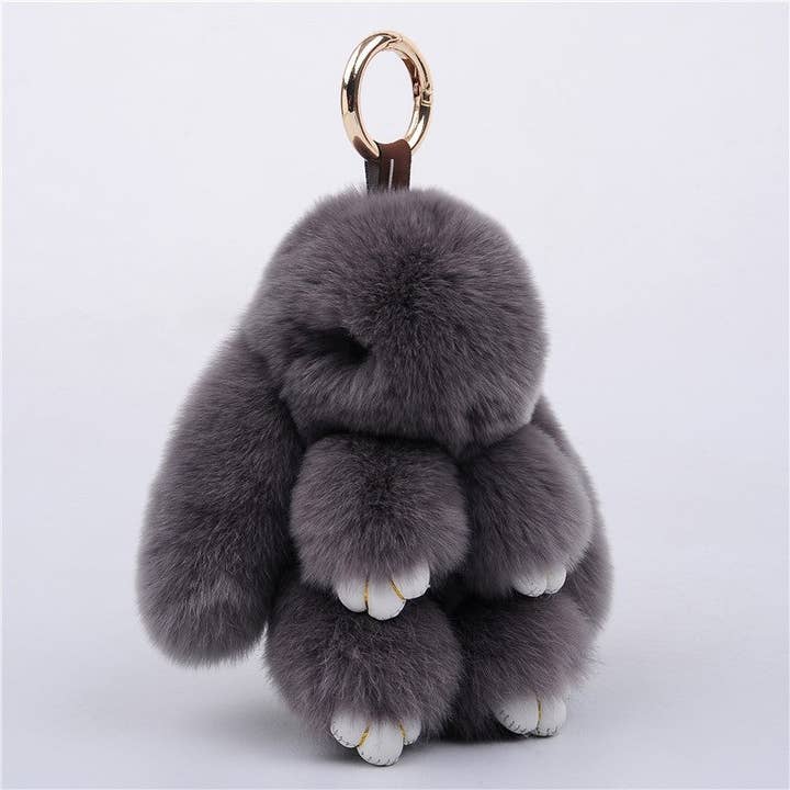 FurDecoration - Wholesale Keychain - Women's - Rex Rabbit Fur Adorable Rabbit Doll Bag Charm Keychain