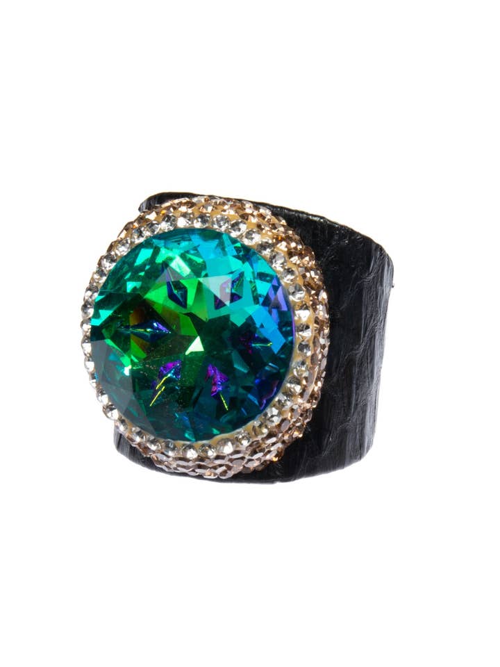 Glass Rhinestone Alloy Rings R2738 for wholesale by Ole