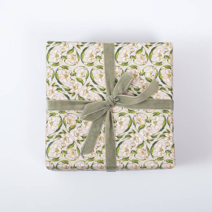 Catherine Lewis Design - Wholesale Flat Wrap - Flora Nouveau - Pink - Gift Wrap2