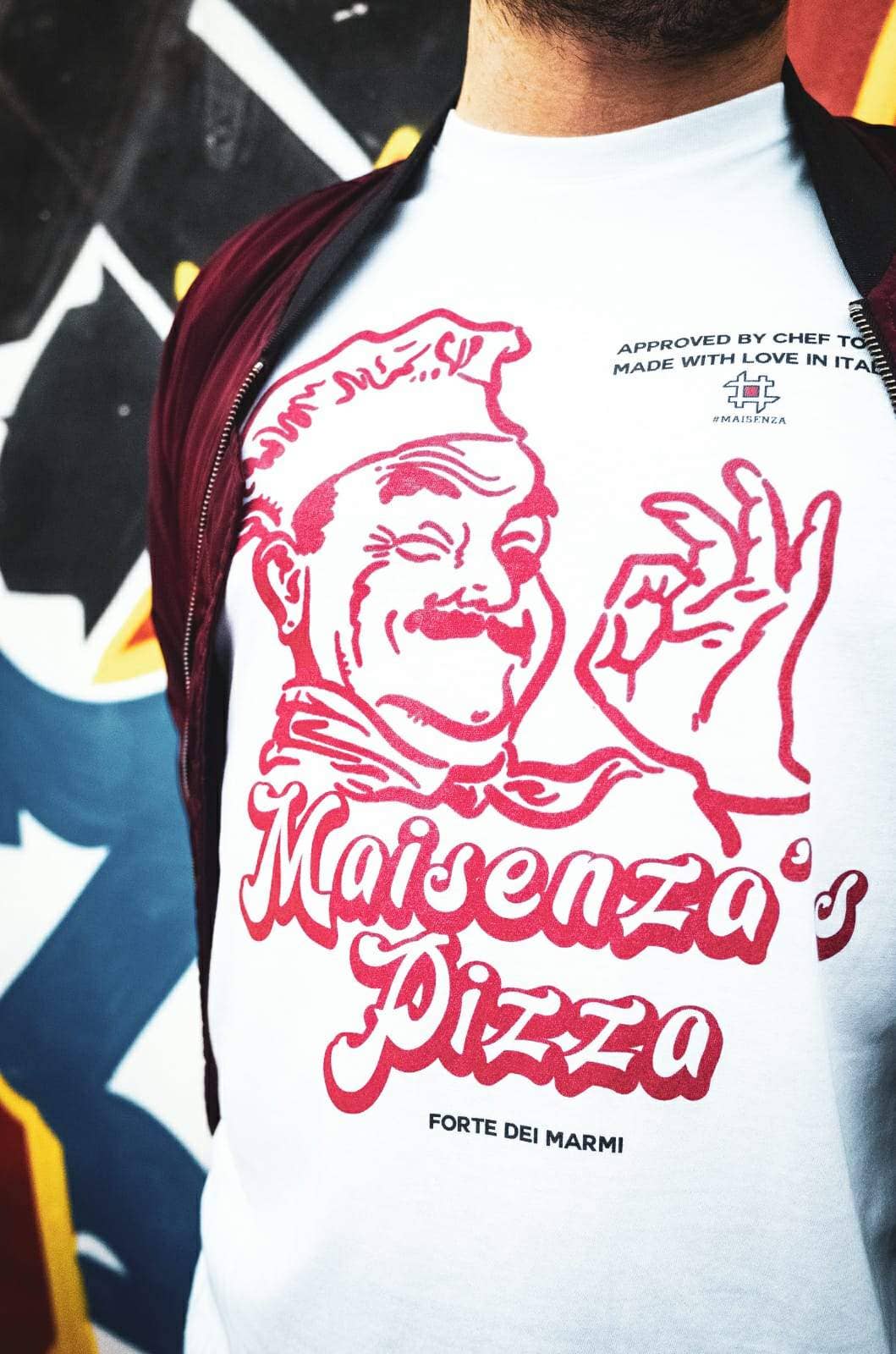 #MAISENZA - Wholesale Screen Printed T-Shirt - Unisex - Maisenza's Pizza T-shirt2
