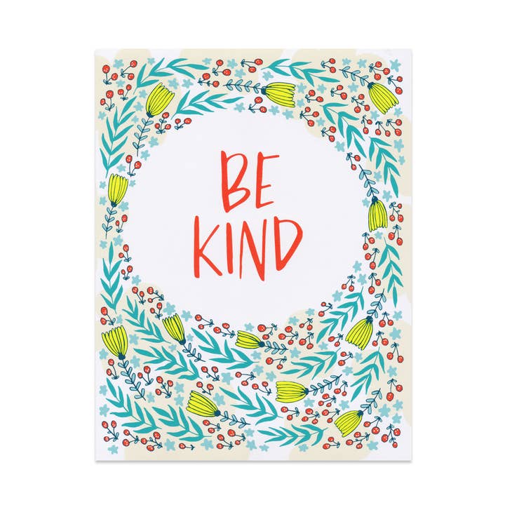 Be Kind Print for wholesale by Frog & Toad Press