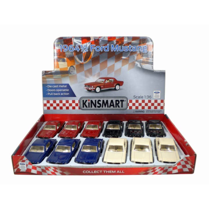 Luna Die-cast Cars - Vente Voiture/camion miniature – enfant - Voiture miniature 5" Ford Mustang 1964 1/2 en métal moulé2