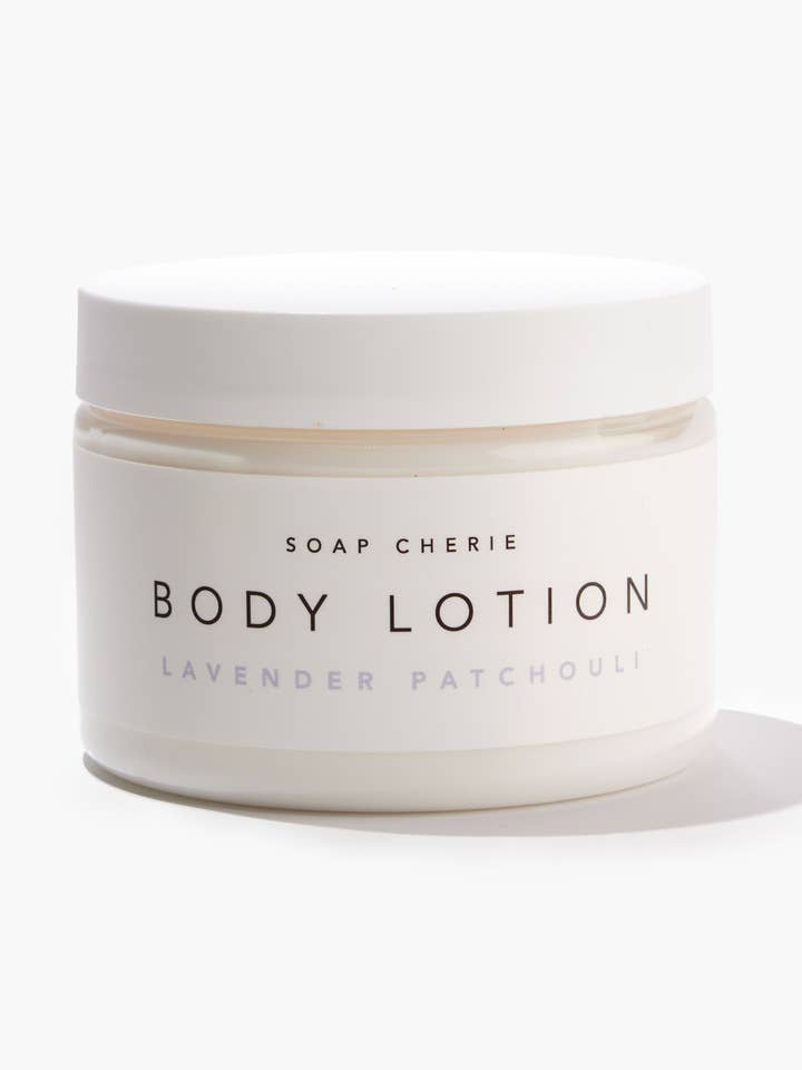 Body Lotion Lavender Patchouli for wholesale by SOAP CHERIE