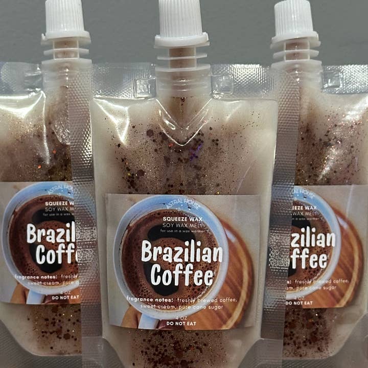 ‘Brazilian Coffee' Squeeze Wax™ Squeezable Soy Wax Melt for wholesale by Astral House Aromas
