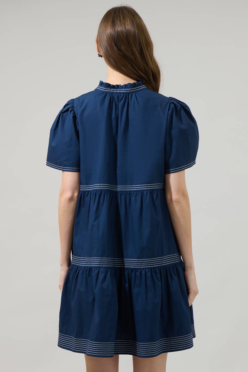 Sugarlips - Wholesale Dress – Women's - Betty Poplin Tiered Mini Dress1