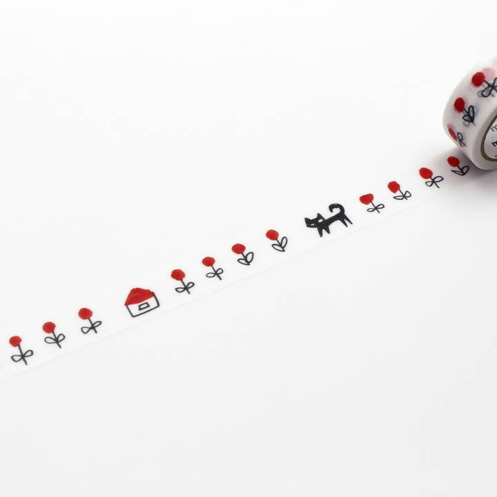 Washi Tape - gatto nero Makoto Matsubayashi MTMATU01EZ per la vendita all'ingrosso da parte di mt masking tape