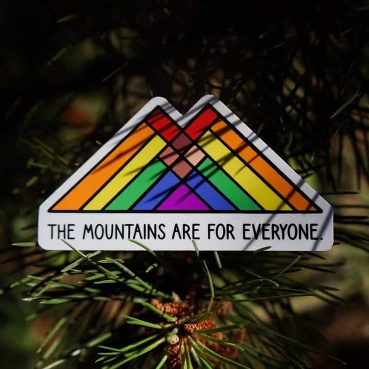 The Mountains are for everyone Sticker for wholesale by Rainier Watch Supply Co