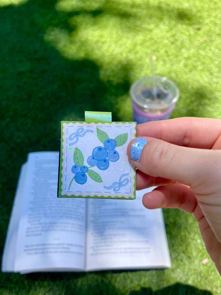 Blueberry Patch Magnetic Bookmark for wholesale by Hanstan Studio