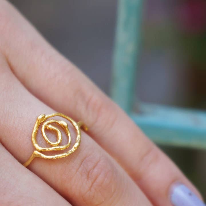 Anel Ramo de Jasmim em Ouro Maciço – Joalharia Inspirada na Natureza por atacado de Mother Nature Jewelry