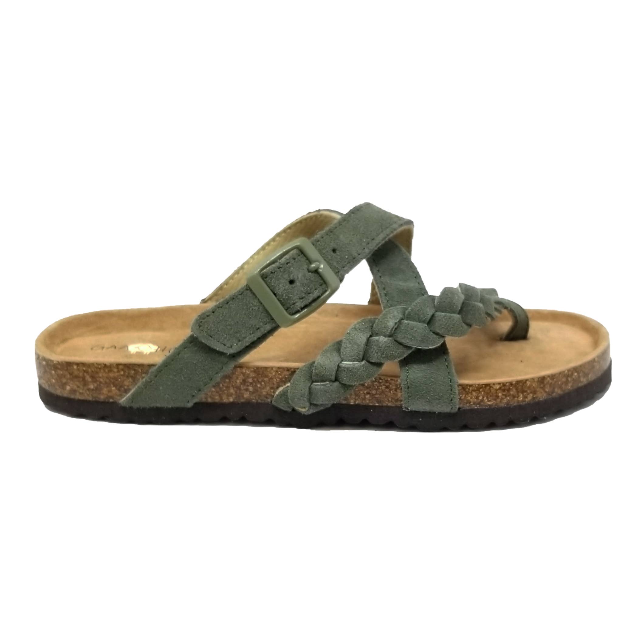 gaahuu - Wholesale Sandals - Women's - Braided Criss Cross Buckled Leather Footbed Sandal14