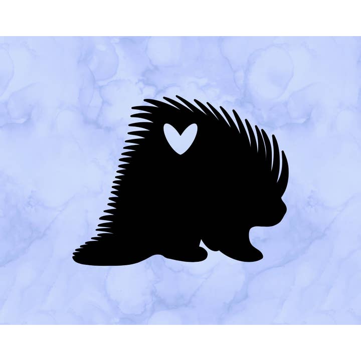 Porcupine Heart Decal (2") for wholesale by Sticking with You