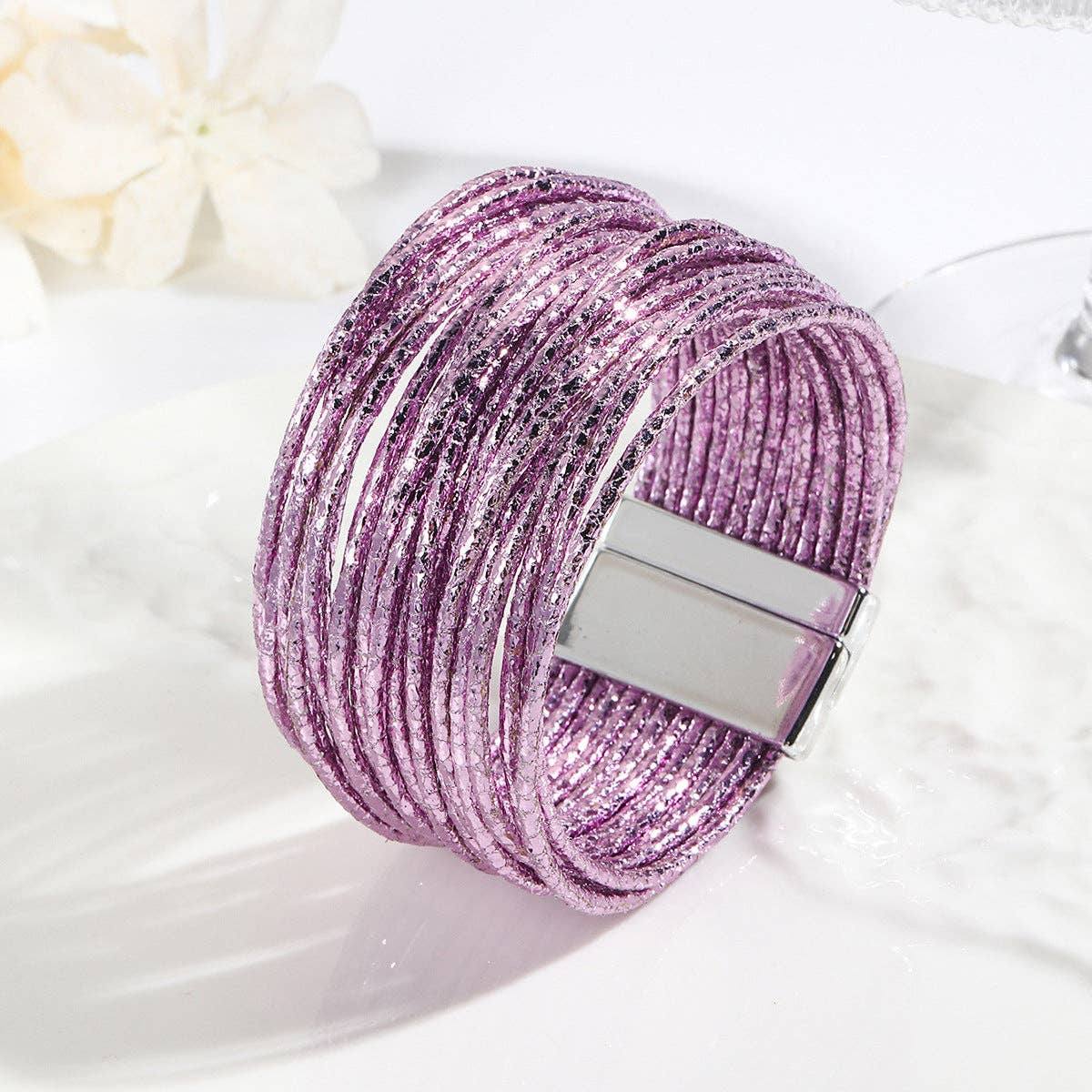 Mio Queena - Wholesale Bangle Bracelet - LB - Multi-Layer Leather Fashion Bracelet | Magnetic Buckle4