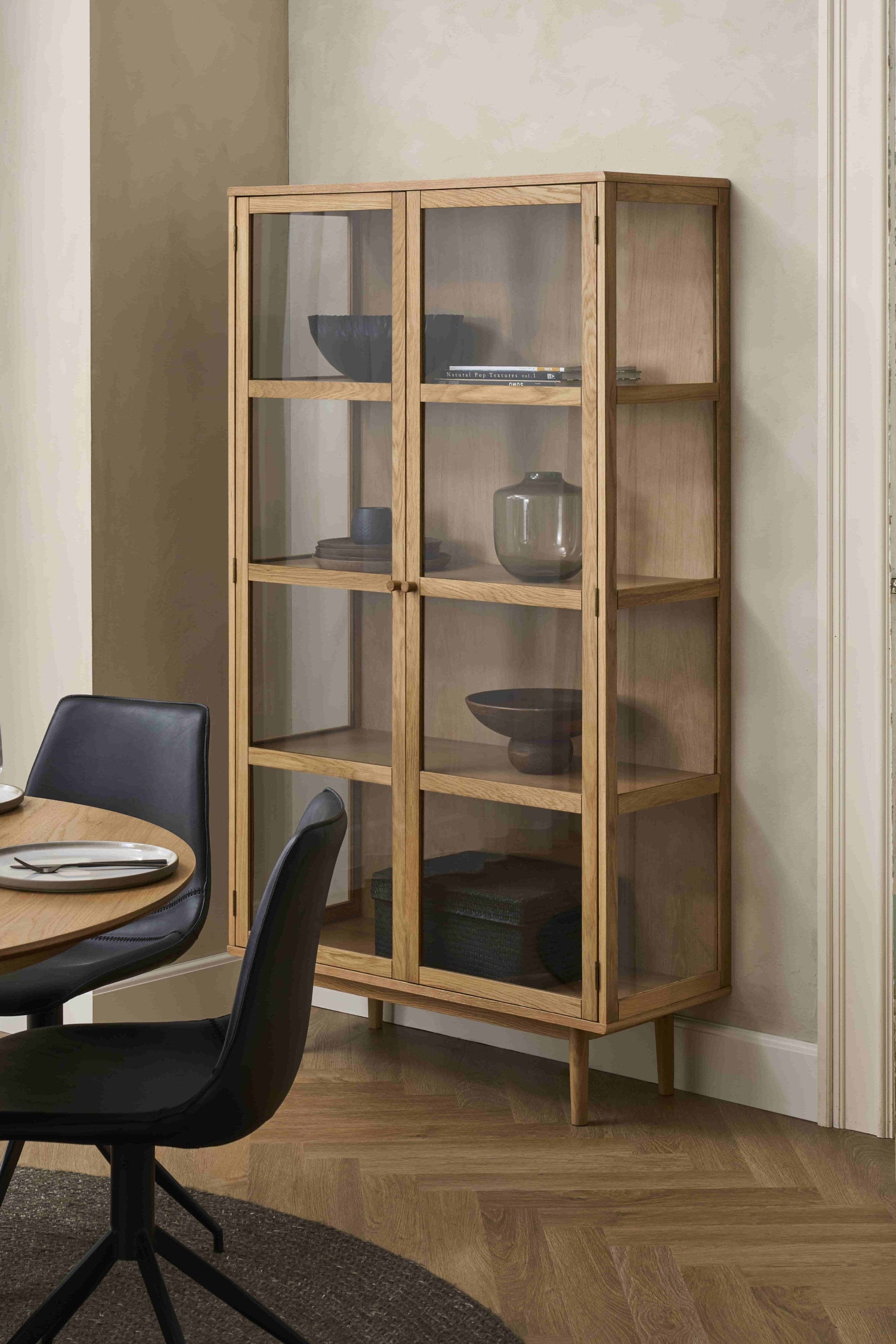 Furnhouse - Wholesale Cabinet - 2-Door Display Cabinet Svendborg - Natural Oak1