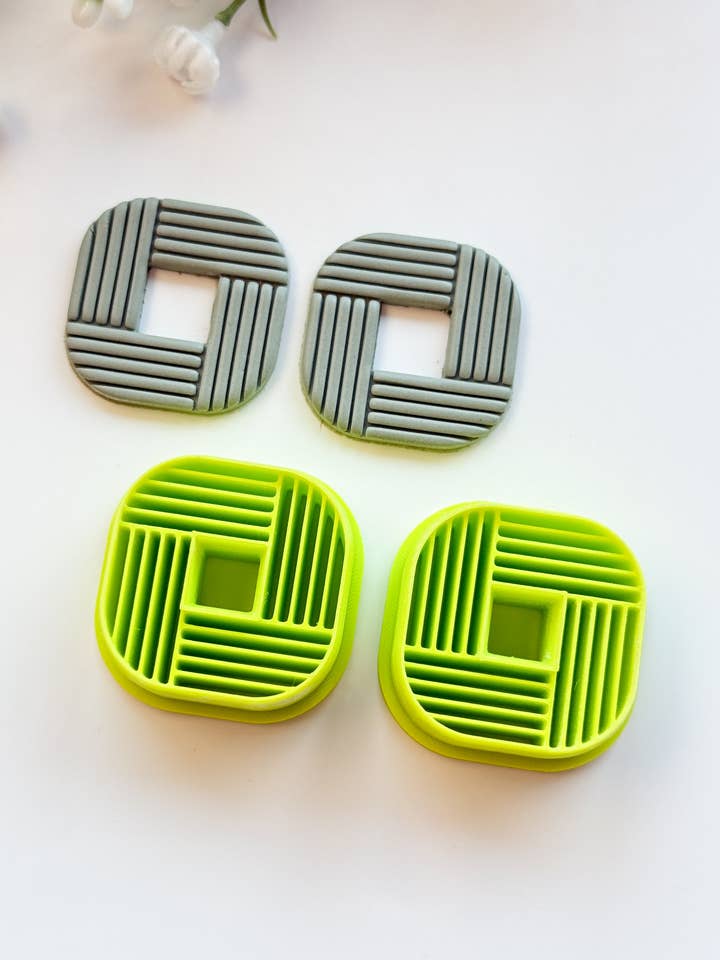 Oändlighetsfyrkantig munk polymerlercutter för wholesale av Tera Clay