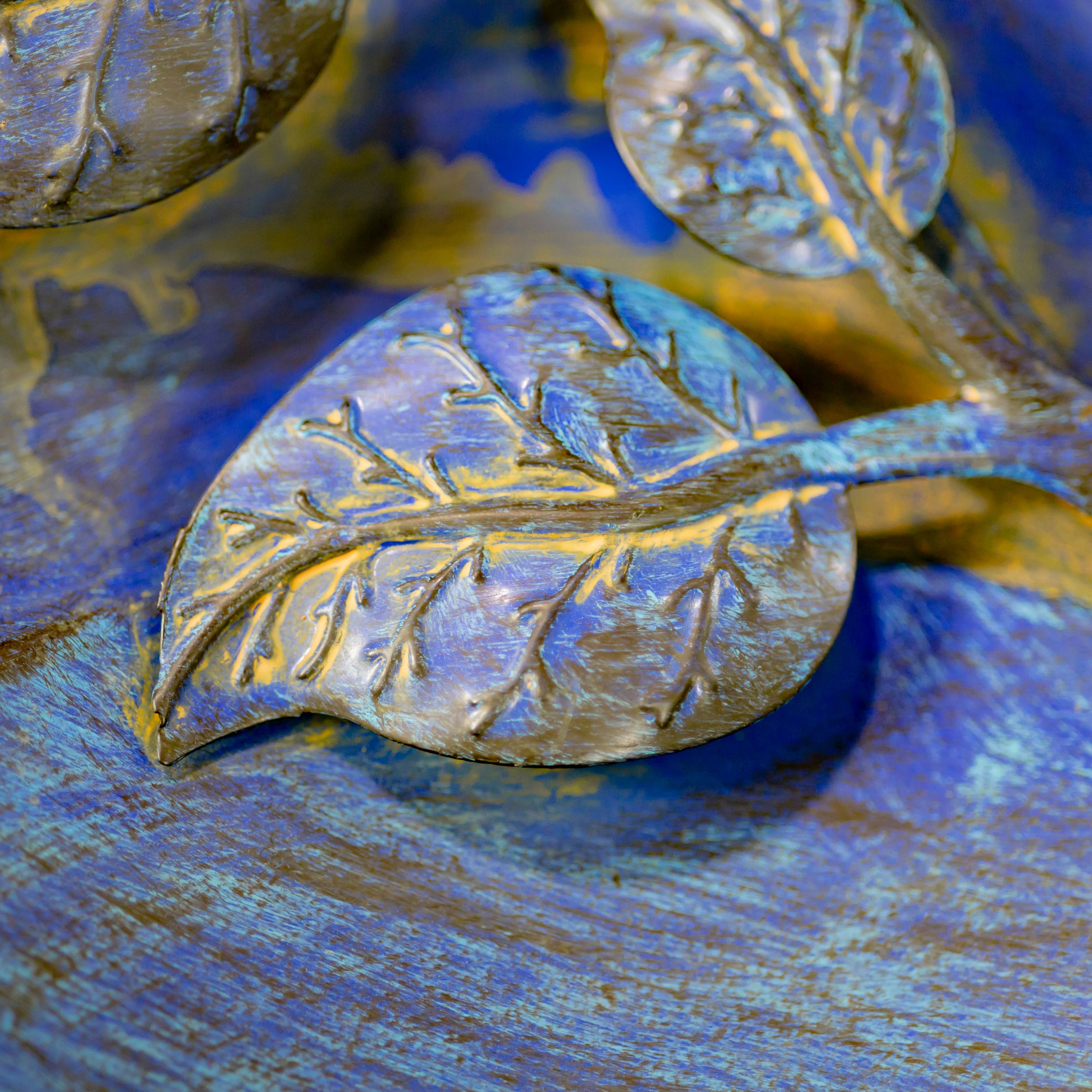 Zaer Ltd. International - Wholesale Bird Bath - 30.7" Tall Round Iron Birdbath with Rose & Bird Accents7