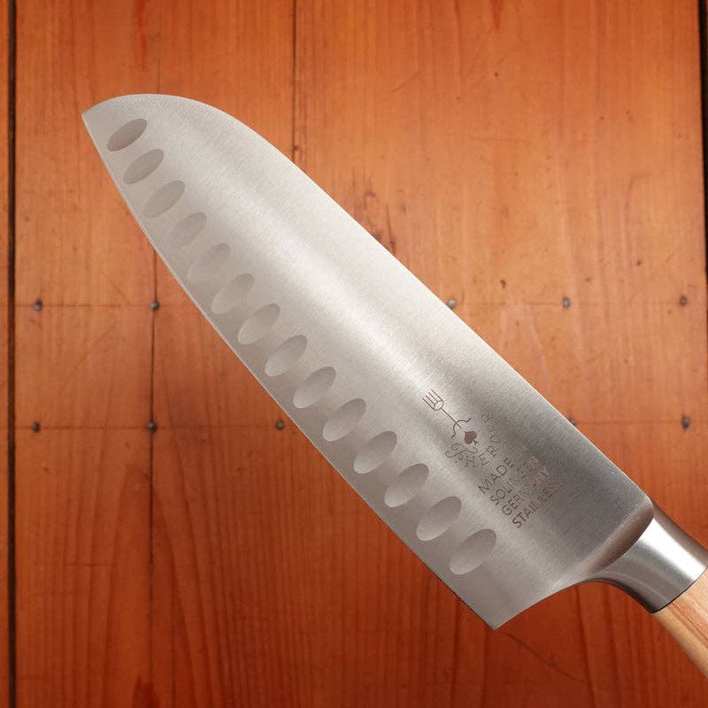 Bernal Cutlery - Wholesale Kitchen/Utility Knife - Friedr Herder Madera 6" Santoku Forged Stainless Olive 1/2 Bolster3