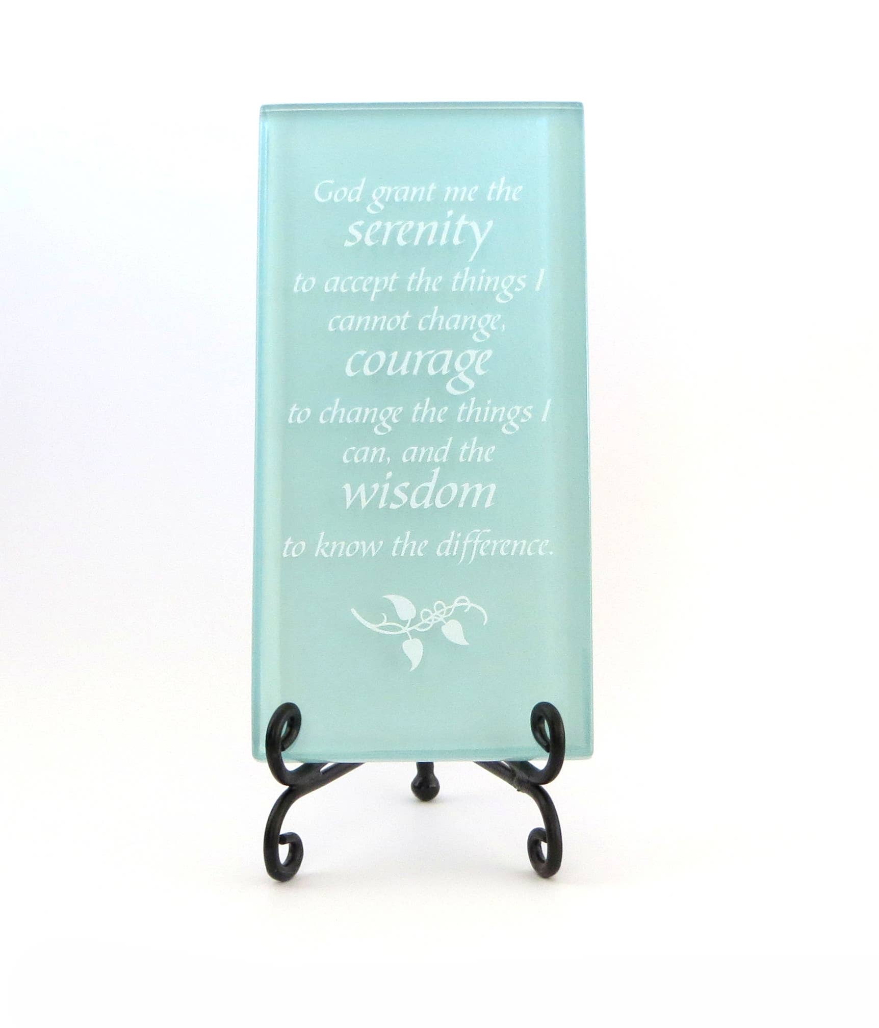 Lifeforce Glass, Inc. - Vente Plaque murale - Plaque en verre inspirante - La prière de sérénité7