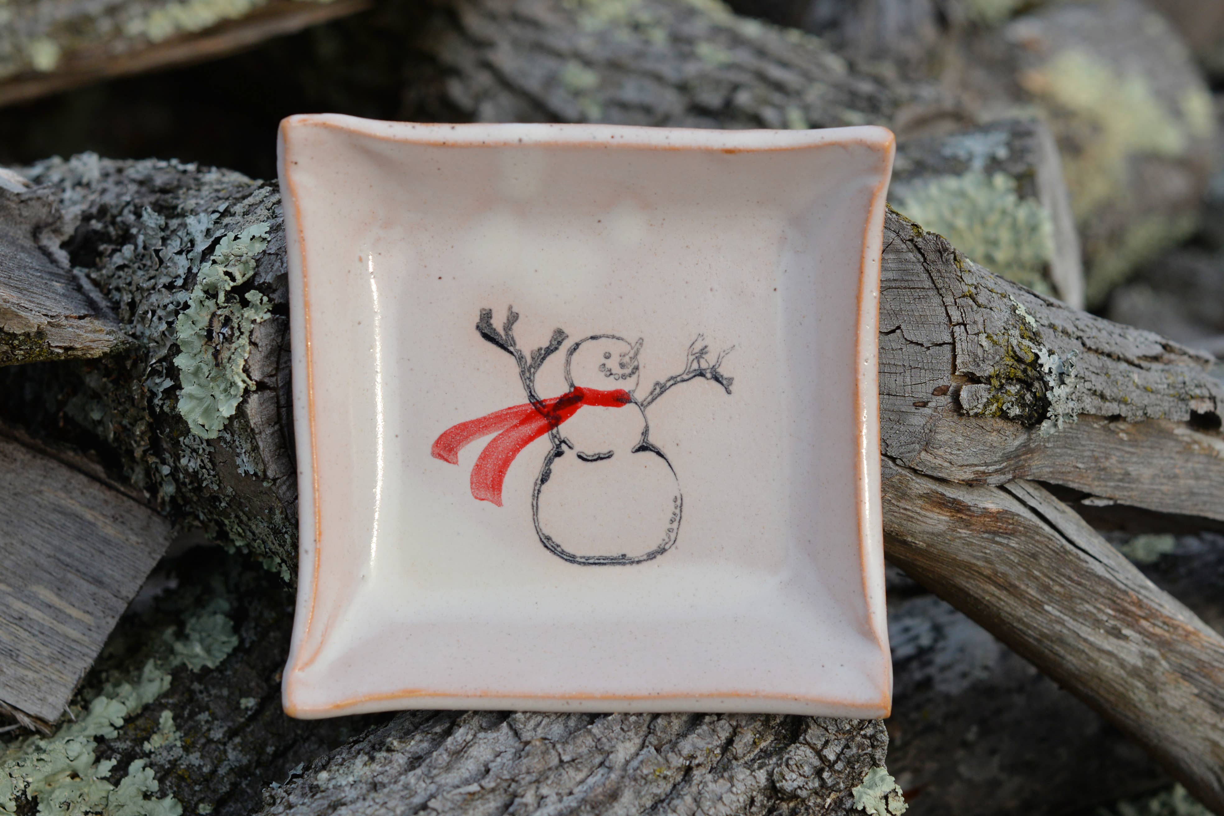 Mud & Maker - Wholesale Decorative Plate/Dish/Bowl - Holiday Square Dish / Cookie Plate / Hostess Gift4