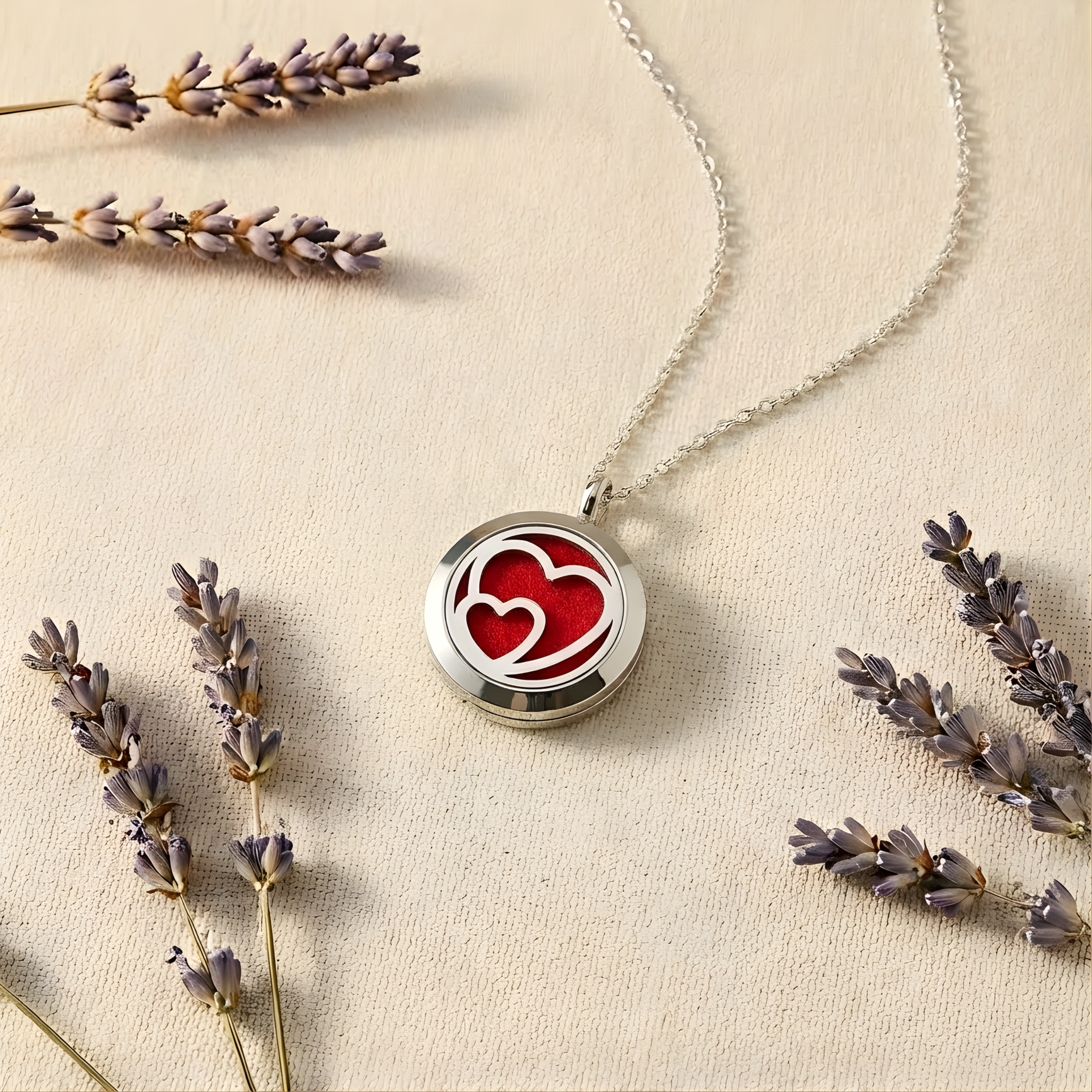 Matrix Aromatherapy - Wholesale Aromatherapy Necklace - Hearts Essential Oil Diffuser Necklace - Mini1